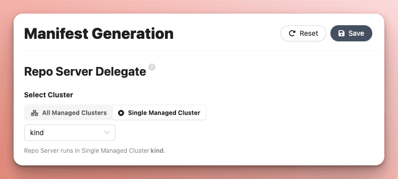 Screenshot of Repo Server delegate settings on the Akuity Platform.