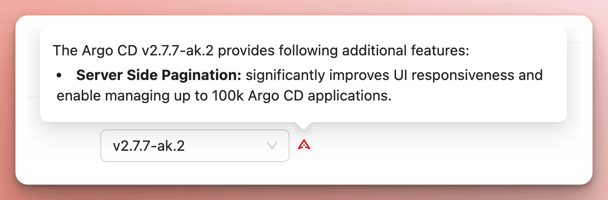 Enhanced Argo CD version with server-side pagination.